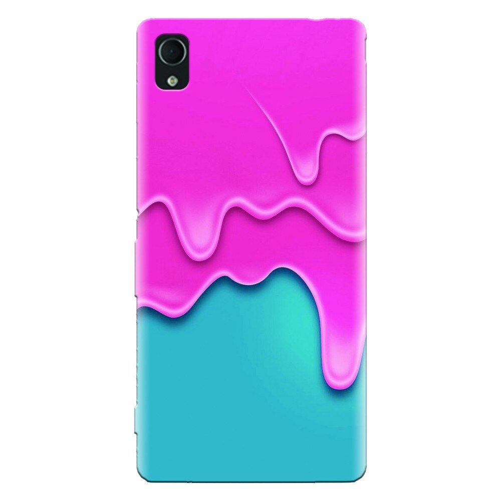 Husa silicon pentru Sony Xperia X, Pink Liquid Dripping