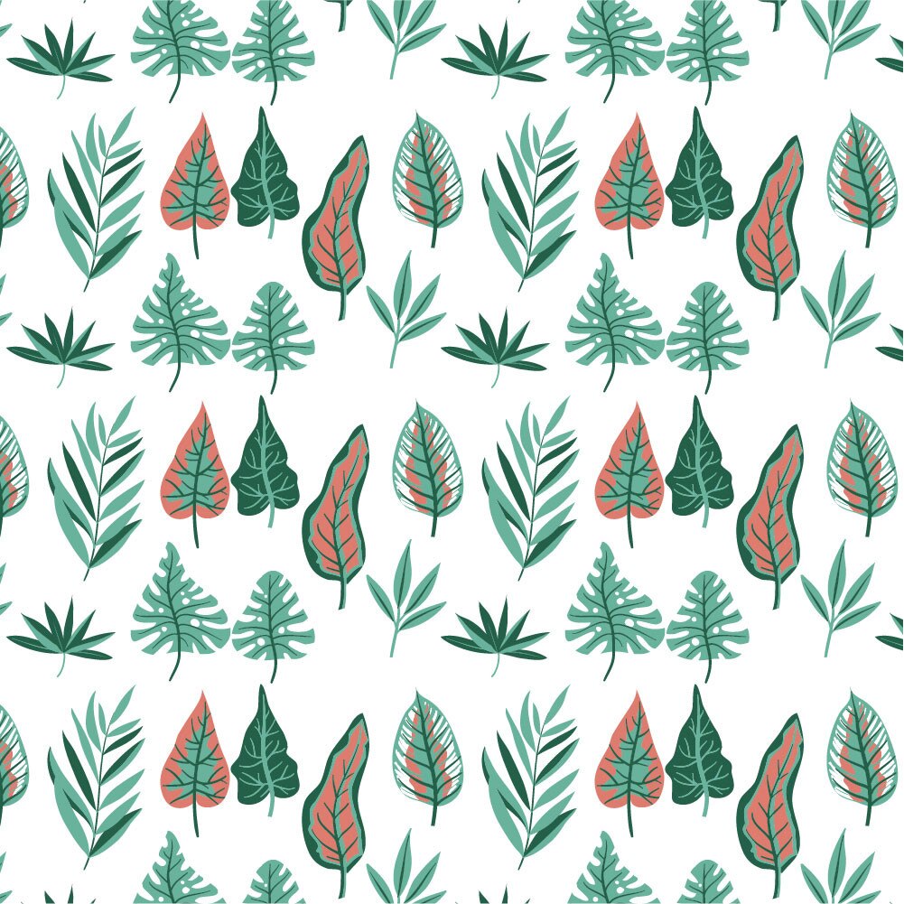 Tapet Premium Heartwork Frunze tropicale variate, Ecologic, Non-Woven, Set 6 Role, 150 cm x 310 cm