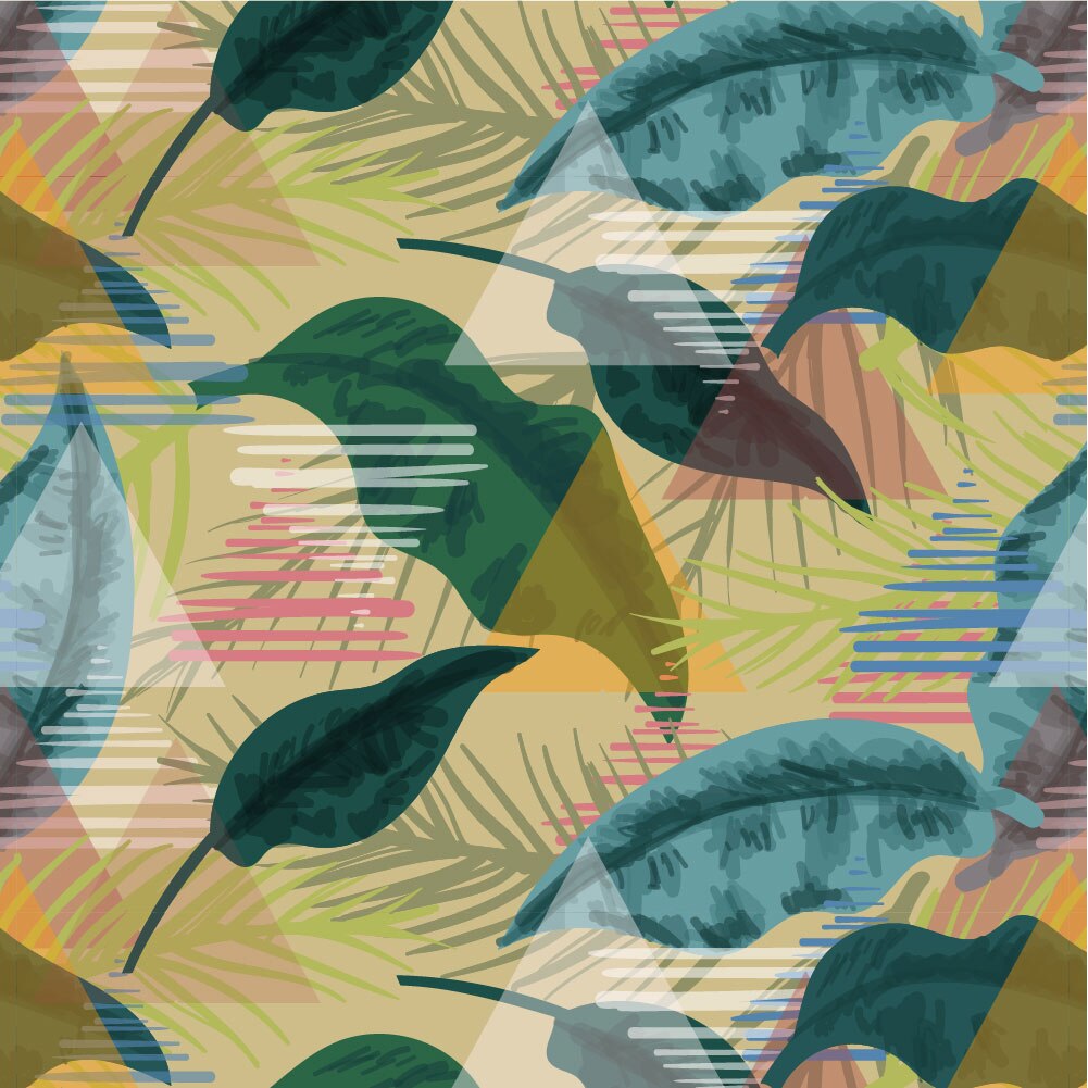 Tapet Premium Heartwork Frunze exotic abstract, Ecologic, Non-Woven, Set 6 Role, 150 cm x 310 cm