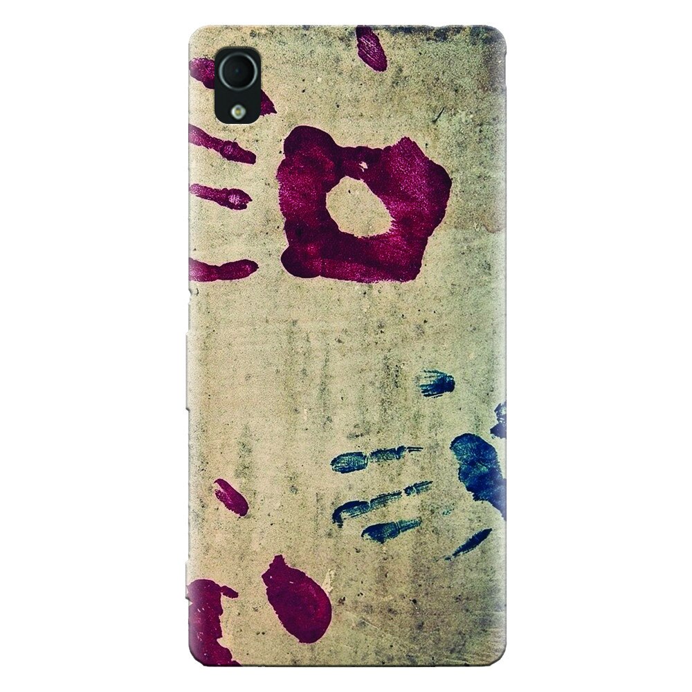 Husa silicon pentru Sony Xperia Z5, Handprints