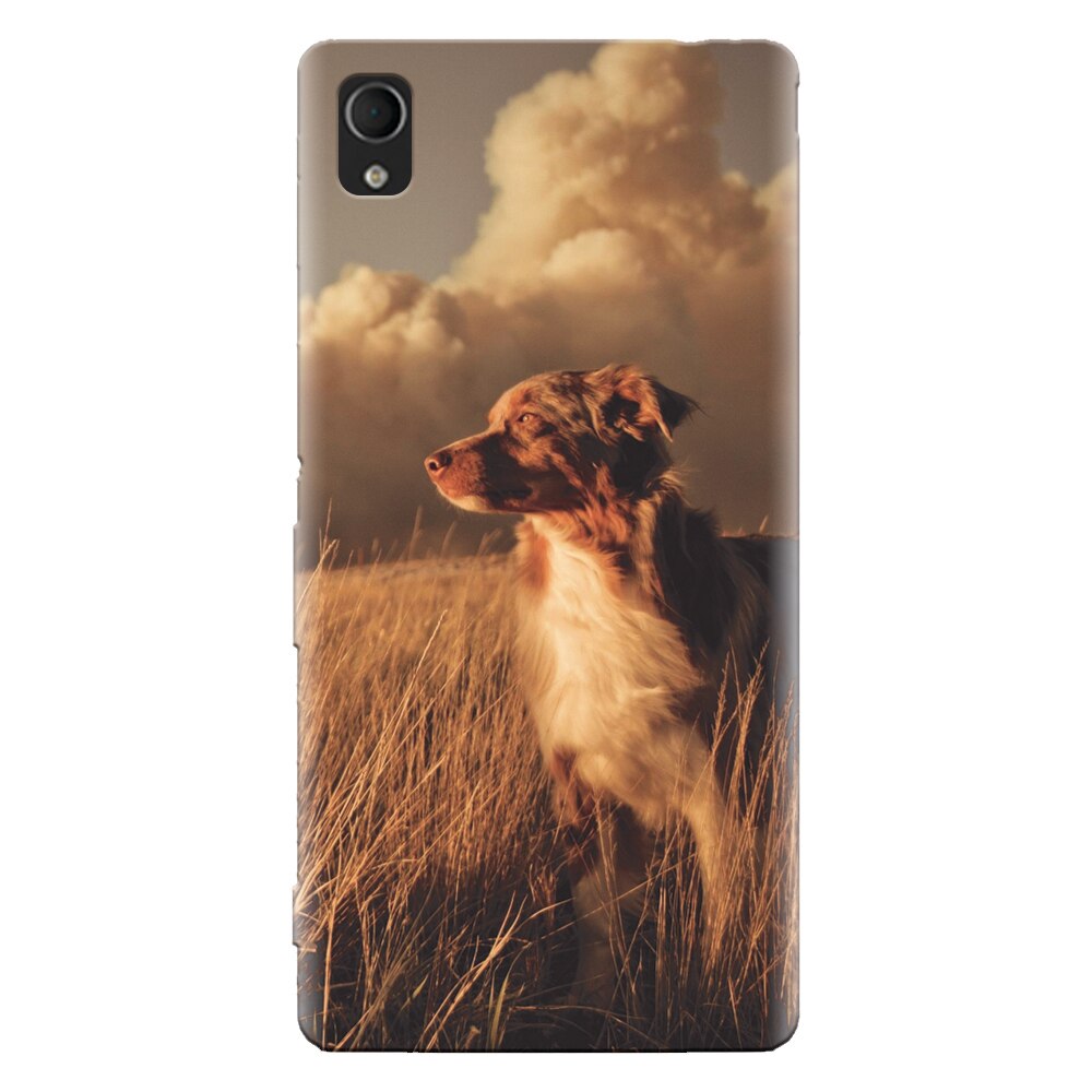 Husa silicon pentru Sony Xperia Xa, Alone Dog Animal In Grass