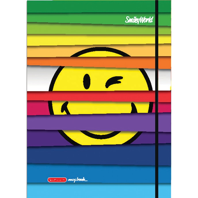 Caiet Herlitz MyBook Flex, jalousie, A4, 40 file, cu elastic, dictando, coperta PP, negru rosu