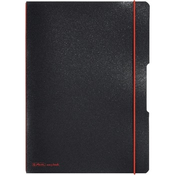 Caiet Herlitz MyBook Flex, logo rosu, A4, 40 file, dictando, coperta PP, negru Caiet Herlitz MyBook Flex, logo rosu, A4, 40 file, dictando, coperta PP, negru