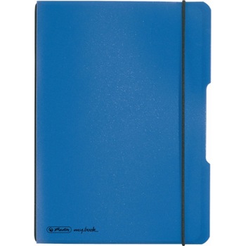 Caiet Herlitz MyBook Flex, logo negru, A4, 40 file, dictando, coperta PP, albastru transparent Caiet Herlitz MyBook Flex, logo negru, A4, 40 file, dictando, coperta PP, albastru transparent