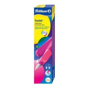 Stilou Pelikan twist neon plum, cu grip ergonomic, cutie carton Stilou Pelikan twist neon plum, cu grip ergonomic, cutie carton