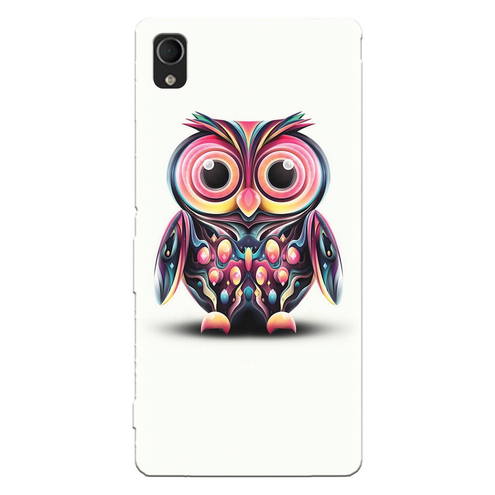 Husa silicon pentru Sony Xperia Xa, Colorful Owl Illustration