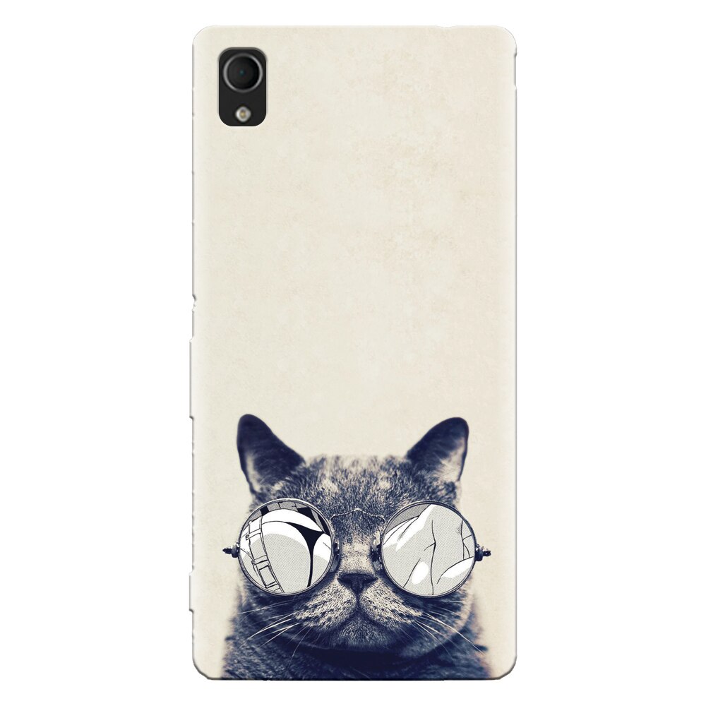 Husa silicon pentru Sony Xperia Xa, Cool Cat Glasses