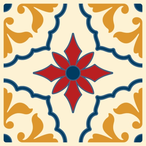 Set stickere autocolante faianta decorativa 15cm x 15cm model roman galben