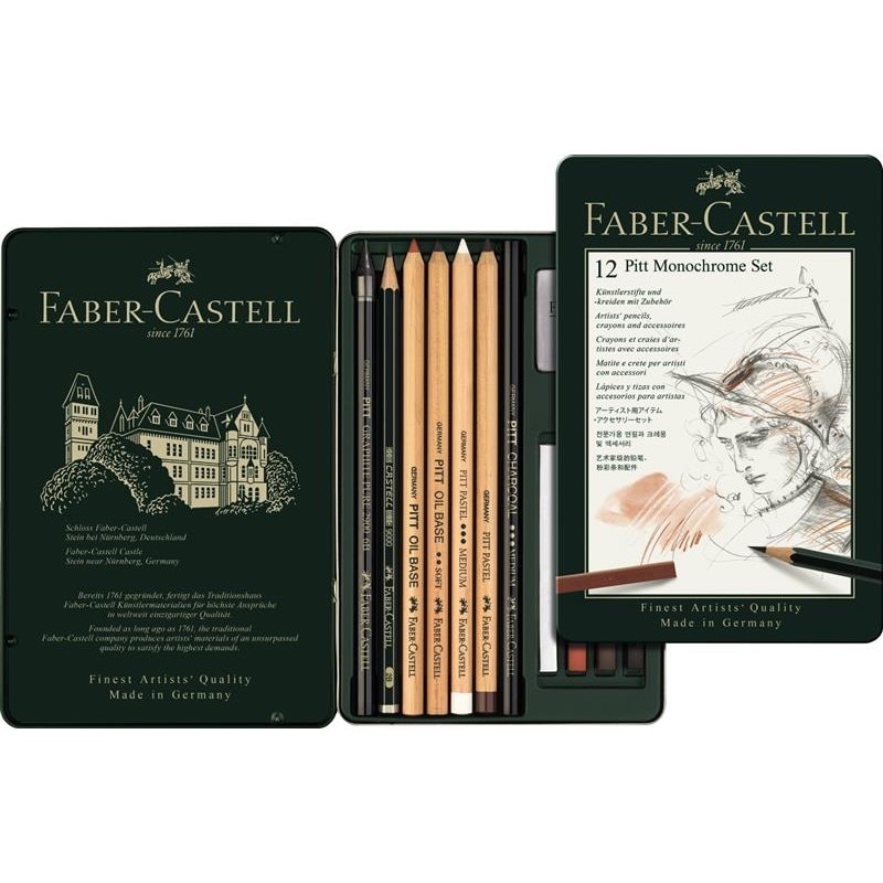 Set Pitt Monochrome, Faber-Castell (12 buc)