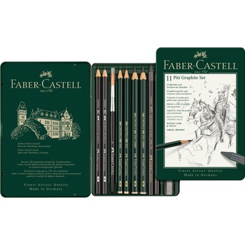 Set Faber-Castell Pitt Monochrome Grafit 11 buc/set Set Faber-Castell Pitt Monochrome Grafit 11 buc/set