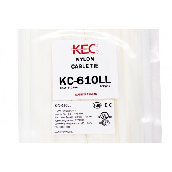 Brida Kec KC-610LL plastic 9.0 x 610, 100 bucati