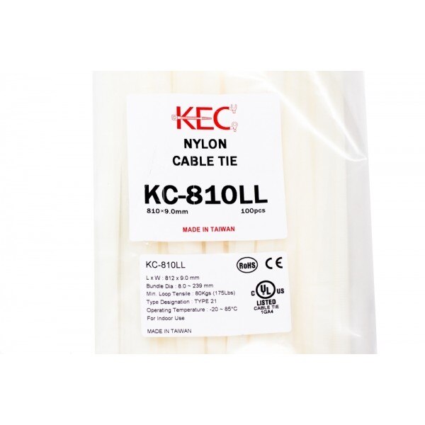 Brida Kec KC-810LL plastic 9.0 x 810, 100 bucati
