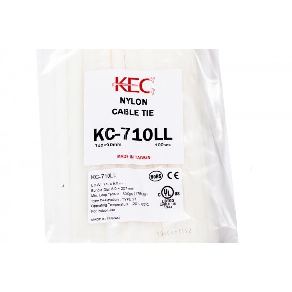 Brida Kec KC-710LL plastic 9.0 x 710, 100 bucati