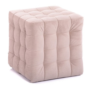 Taburet QMOBILI Bump Gri-Crem, stofa, tip cub Taburet QMOBILI Bump Gri-Crem, stofa, tip cub