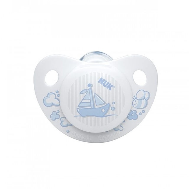 Suzeta ortodontica din silicon Nuk Baby Blue 6-18 luni 735273-A, Albastru