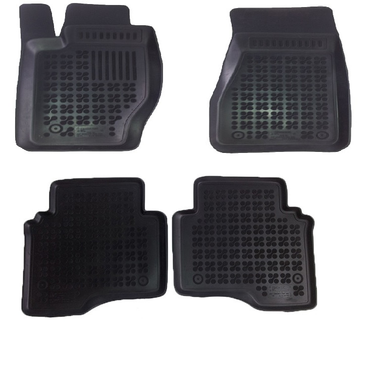 Set 4 covorase interior din cauciuc stil tavita MAGSTAR LUX dedicate, compatibile cu Jeep Commander 2006-2010, Negru
