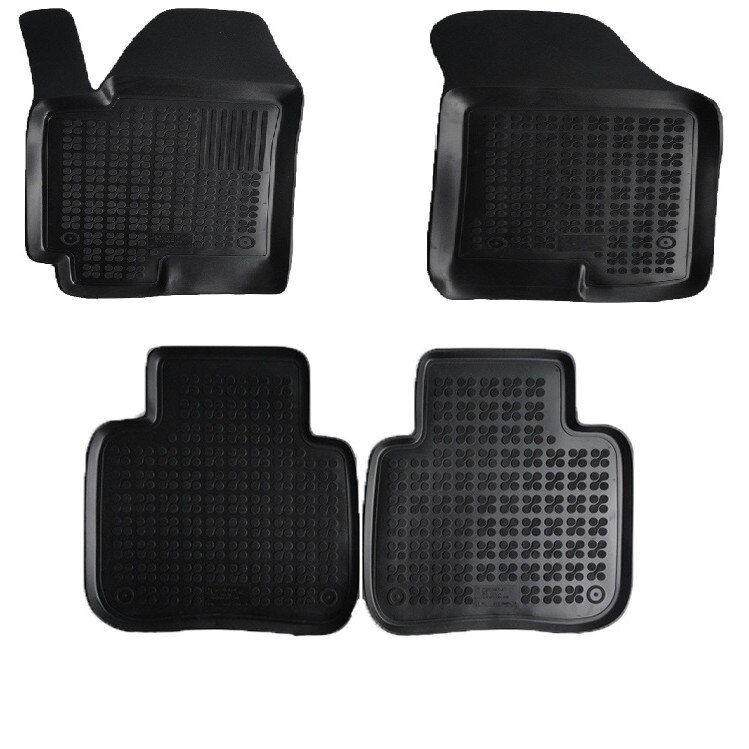 Set 4 covorase interior din cauciuc stil tavita MAGSTAR LUX dedicate, compatibile cu Kia Cerato 2004-2008, Negru
