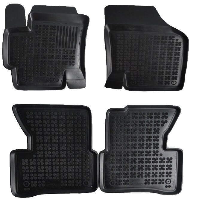 Set 4 covorase interior din cauciuc stil tavita MAGSTAR LUX dedicate, compatibile cu Kia Rio II 2005-, Negru