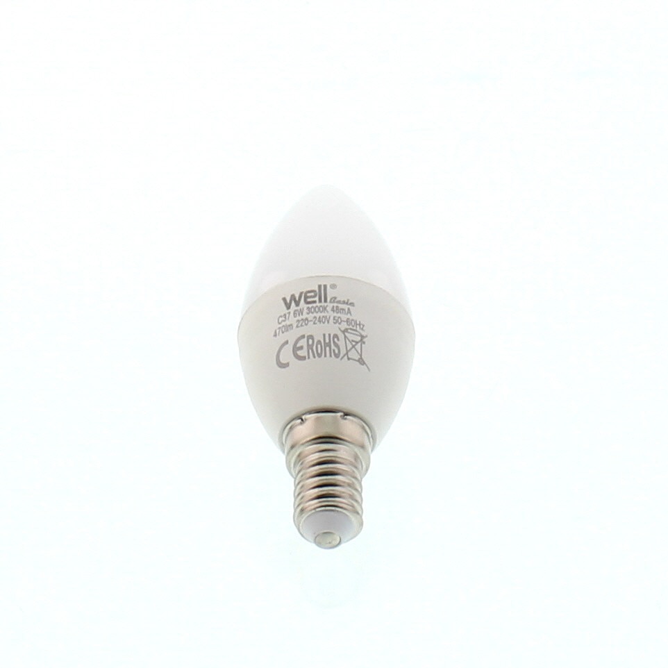 Bec cu led lumanare E14 6W 230V lumina calda Basic Well