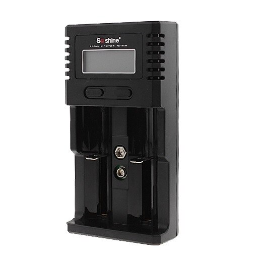 Incarcator Soshine H2, LCD 2 x 1000mA, pentru acumulatori Li-ion & Ni-MH