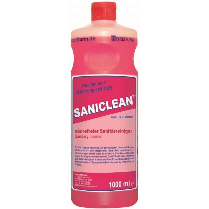 Безкиселинен санитарен препарат Saniclean 1л