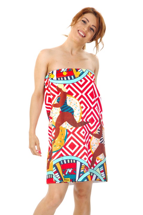 Плажна дамска рокля Jivot BG Summer dance, One size, Многоцветна