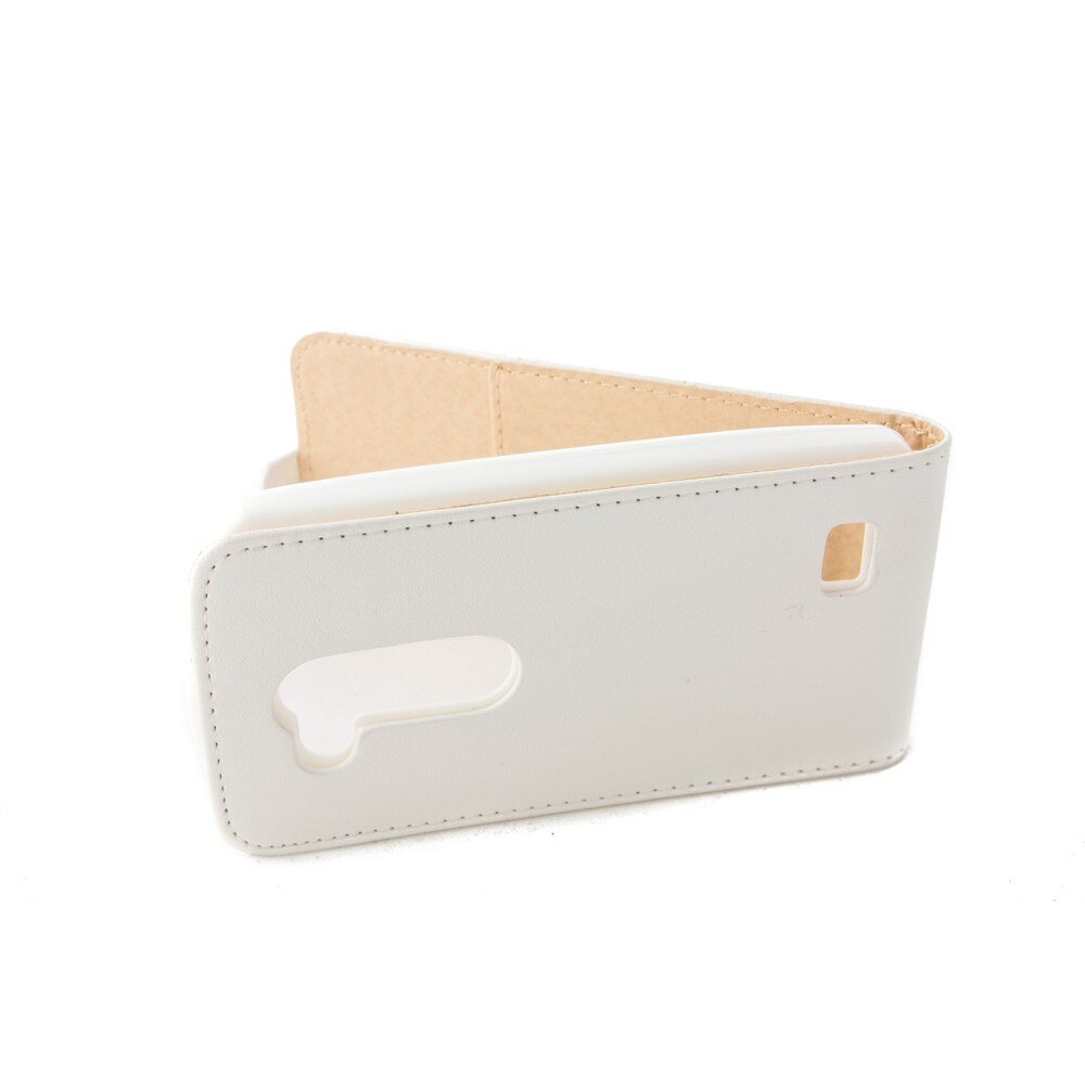 Husa LG L Fino din piele eco model pocket slim culoare alba