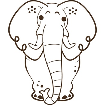Elefantul urias - Sticker Decorativ - Choco - 119 x 141 cm Elefantul urias - Sticker Decorativ - Choco - 119 x 141 cm