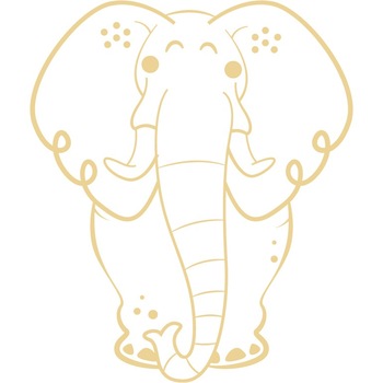 Elefantul urias - Sticker Decorativ - Bej - 119 x 141 cm Elefantul urias - Sticker Decorativ - Bej - 119 x 141 cm