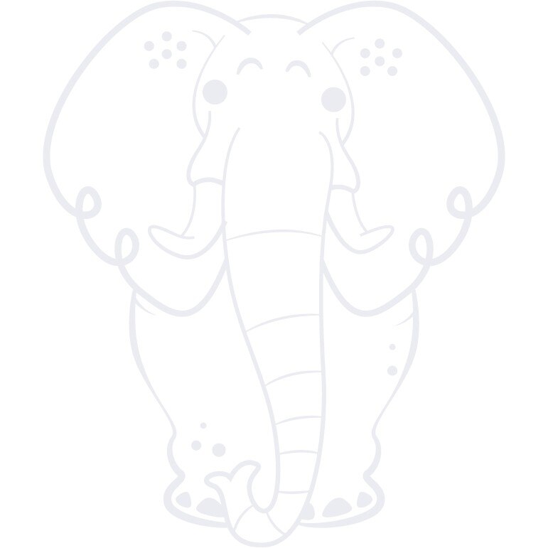 Elefantul urias - Sticker Decorativ - Alb polar - 89 x 106 cm