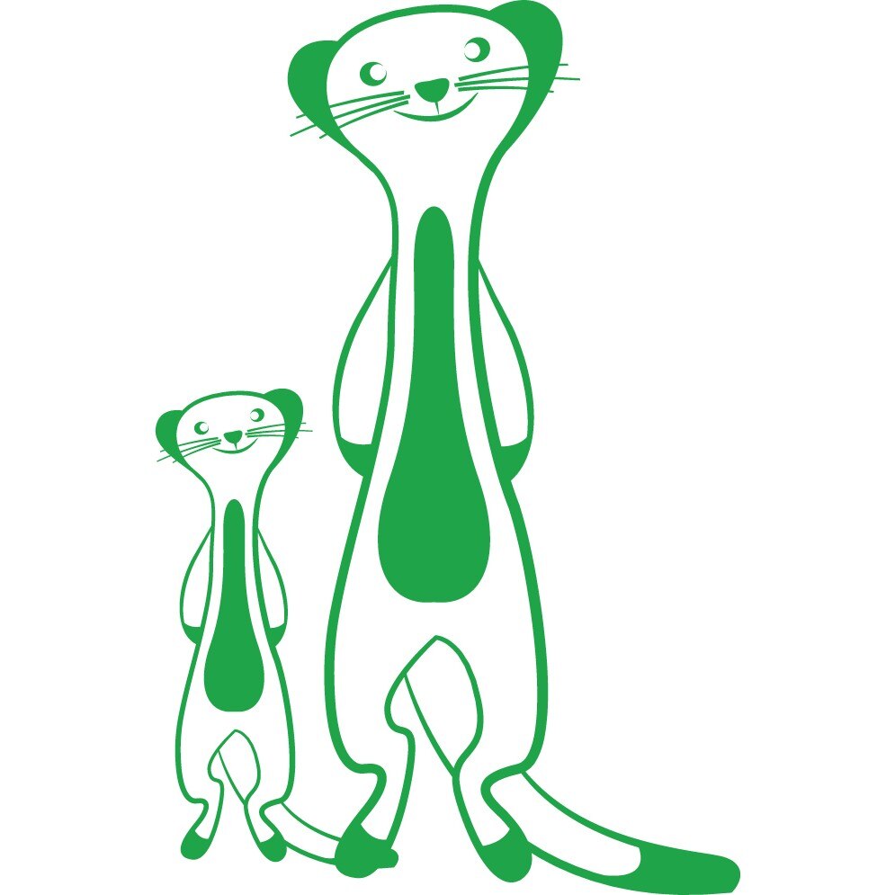 Suricate - Sticker Decorativ - Verde - 89 x 137 cm