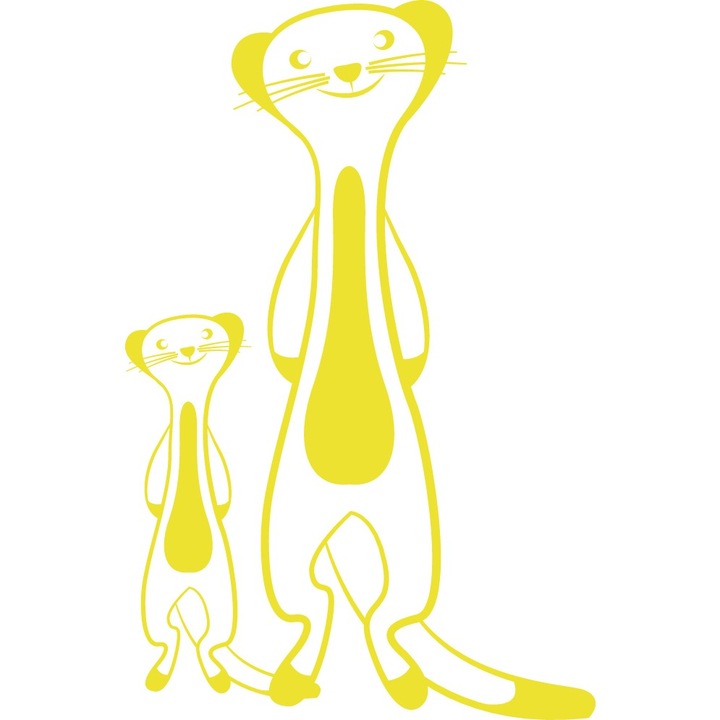 Meerkat - Dekoratív matrica - Citrom - 89 x 137 cm