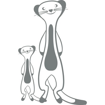 Suricate - Sticker Decorativ - Gri Metal - 119 x 182 cm Suricate - Sticker Decorativ - Gri Metal - 119 x 182 cm