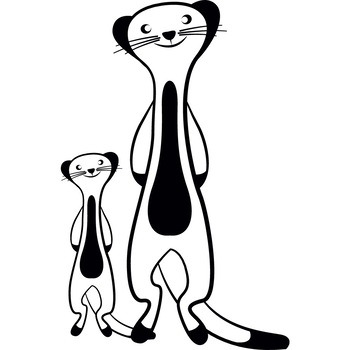 Suricate - Sticker Decorativ - Negru - 119 x 182 cm Suricate - Sticker Decorativ - Negru - 119 x 182 cm