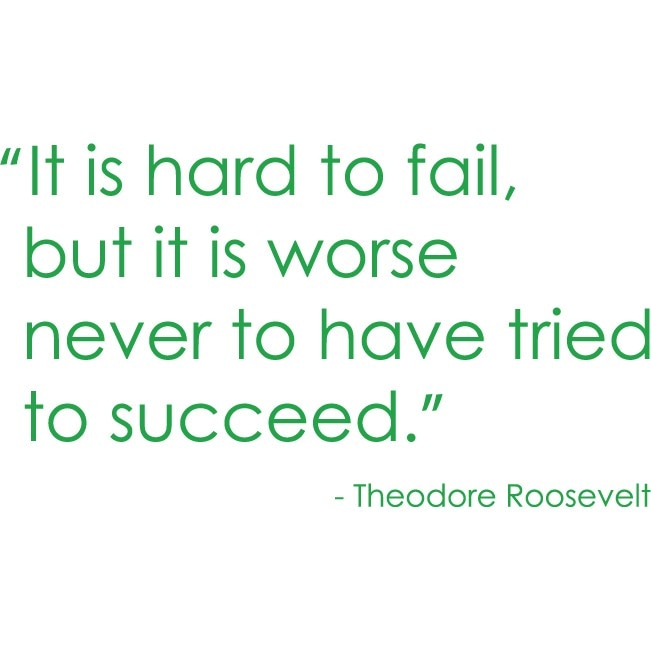It is hard to fail - Sticker Decorativ - Verde - 74 x 132 cm