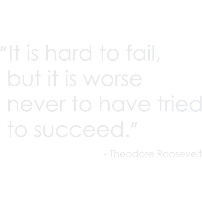 It is hard to fail - Sticker Decorativ - Alb polar - 98 x 175 cm