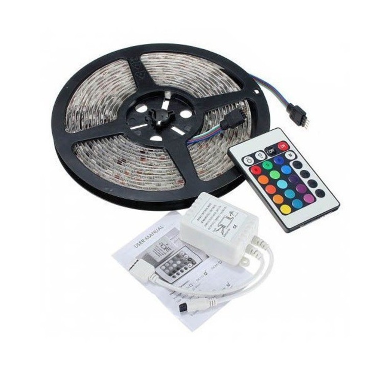 Banda programabila cu LED Timeless Tools, RGB 5050, 72 W, Rezistenta la apa, 5 m