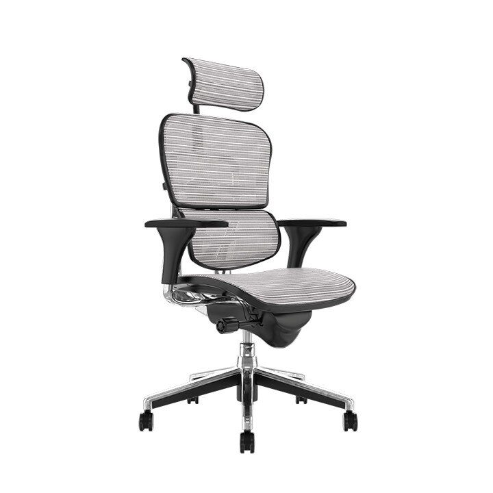 QMOBILI Ergohuman v1 Plus FehÃ©r ergonomikus szÃ©k, mesh 3D, fejtÃ¡mla 2D, derÃ©ktÃ¡masz, Ã¡llÃ­thatÃ³ 