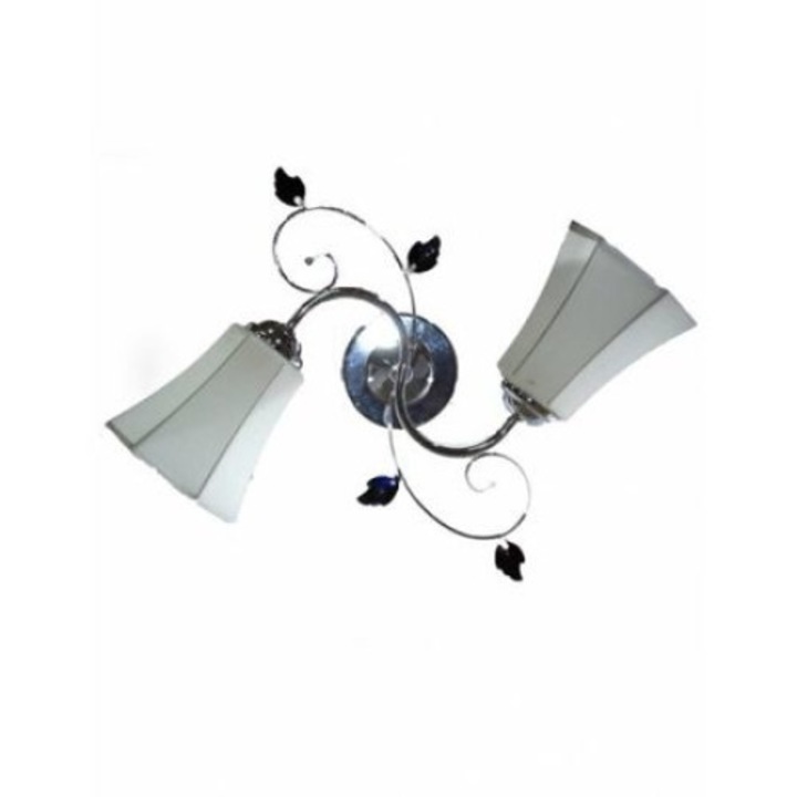 Candelabru Nikom NG 70238-2, E27, 2x40W, 220V, alb, crom