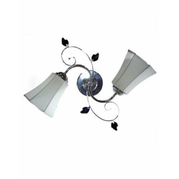 Candelabru Nikom NG 70238-2, E27, 2x40W, 220V, alb, crom Candelabru Nikom NG 70238-2, E27, 2x40W, 220V, alb, crom