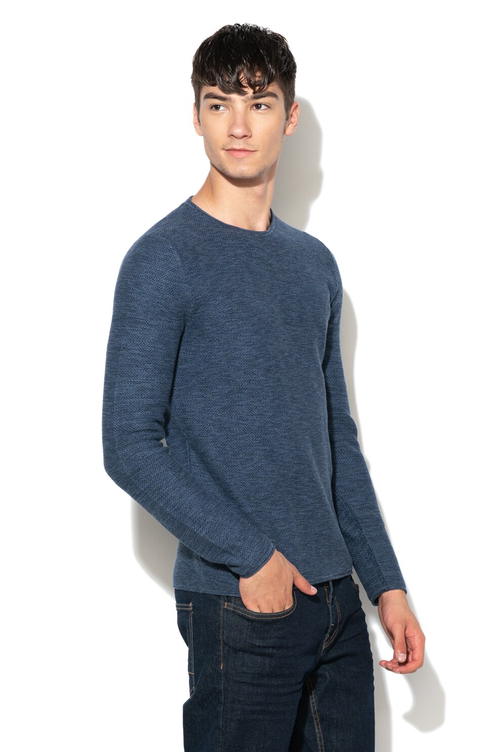 EDC by Esprit, Pulover cu decolteu la baza gatului 8, Albastru inchis, S