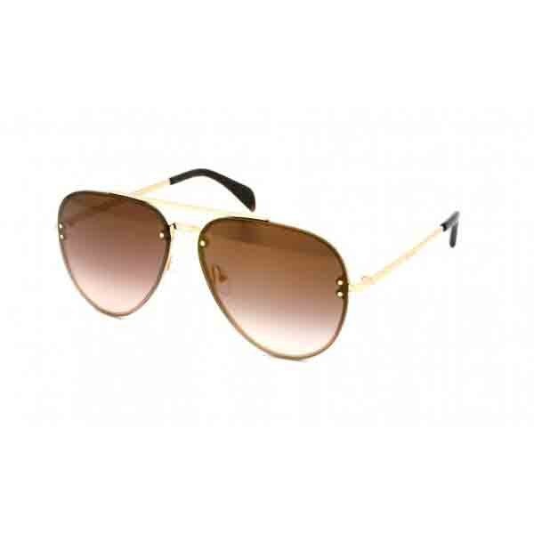 Ochelari de soare Celine mirror small CL 41392/S J5G QH, aviator, auriu
