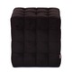 Taburet QMOBILI Bump Negru, stofa, tip cub