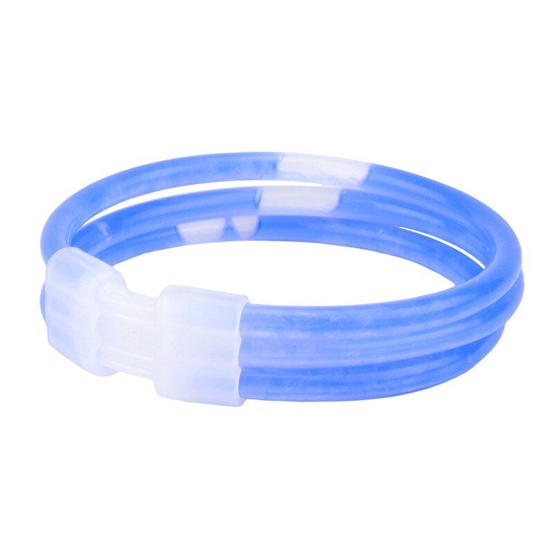 Bratara luminoasa tripla, ProCart, efect glow, latime 1.5 cm, albastru