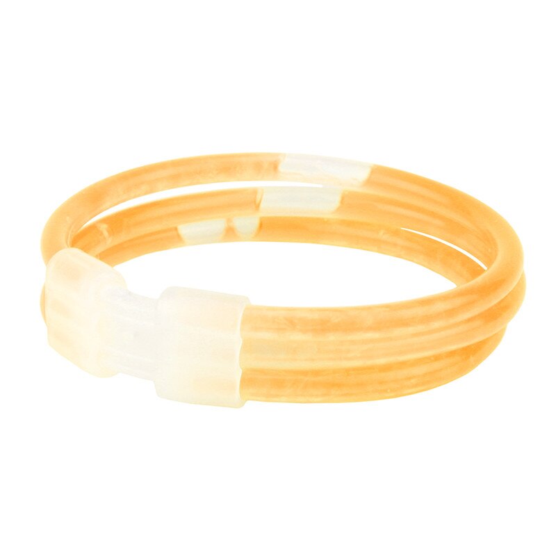 Bratara luminoasa tripla, ProCart, efect glow, latime 1.5 cm, portocaliu