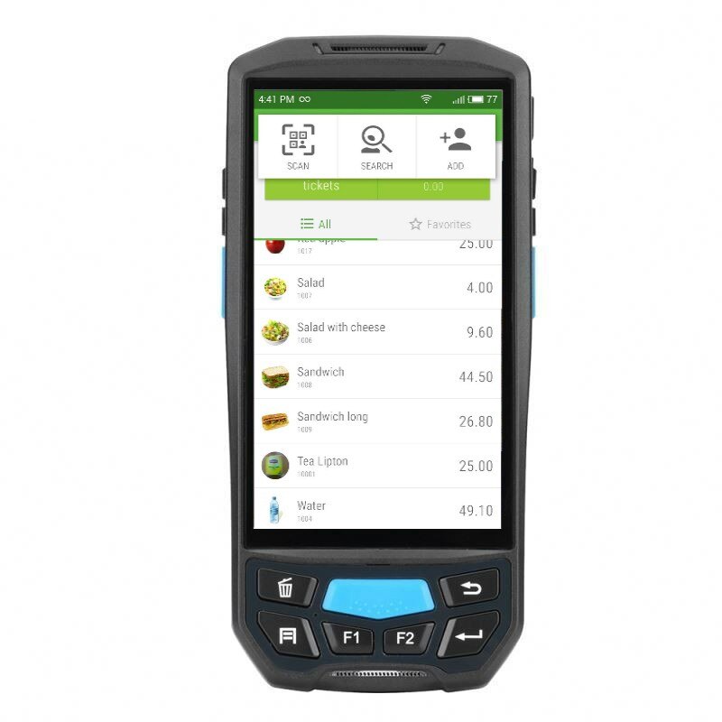 Android POS Loyverse touchscreen, functie cititor coduri bare 2D, slot SIM, foto 8MP