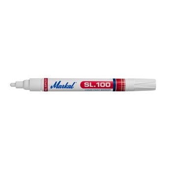 Marker permanent industrial cu vopsea MARKAL SL-100, alb, varf rotund 2 - 4 mm Marker permanent industrial cu vopsea MARKAL SL-100, alb, varf rotund 2 - 4 mm