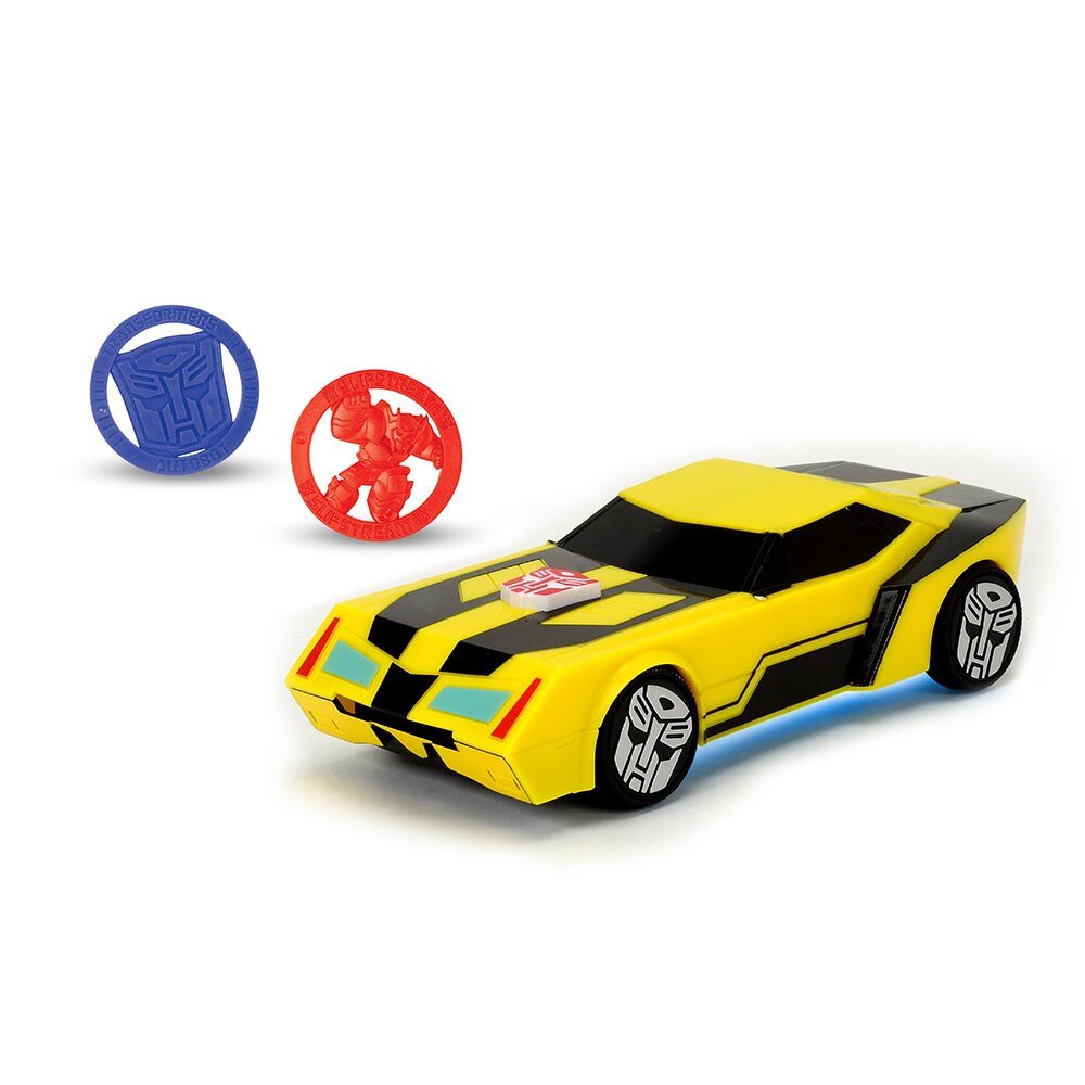 Masina Transformers Bumblebee Mini-Con Deployer cu lansator, Dickie Toys, Galben