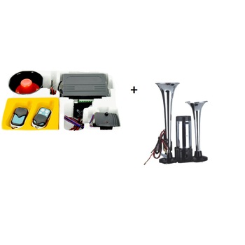 Pachet Alarma auto plus Claxon 2 goarne 12V Pachet Alarma auto plus Claxon 2 goarne 12V