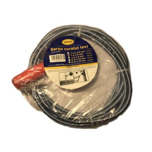 Sarpe pentru curatat tevi, 5m x 9mm